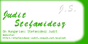 judit stefanidesz business card